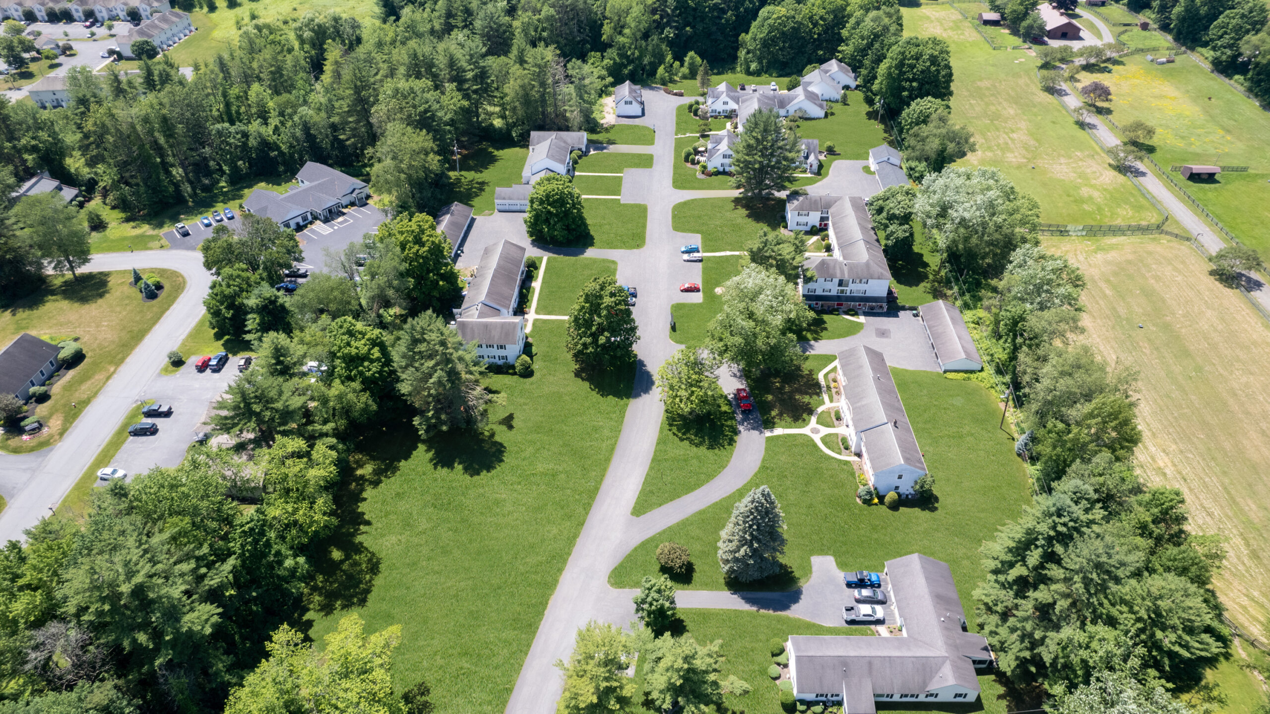 aerial view of Olde Coach Manor